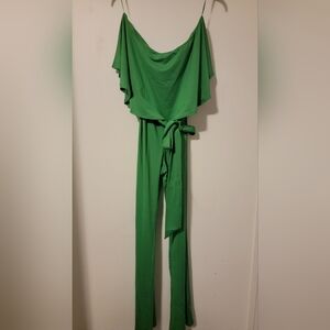 Chic Green Sleeveless Jumpsuit
